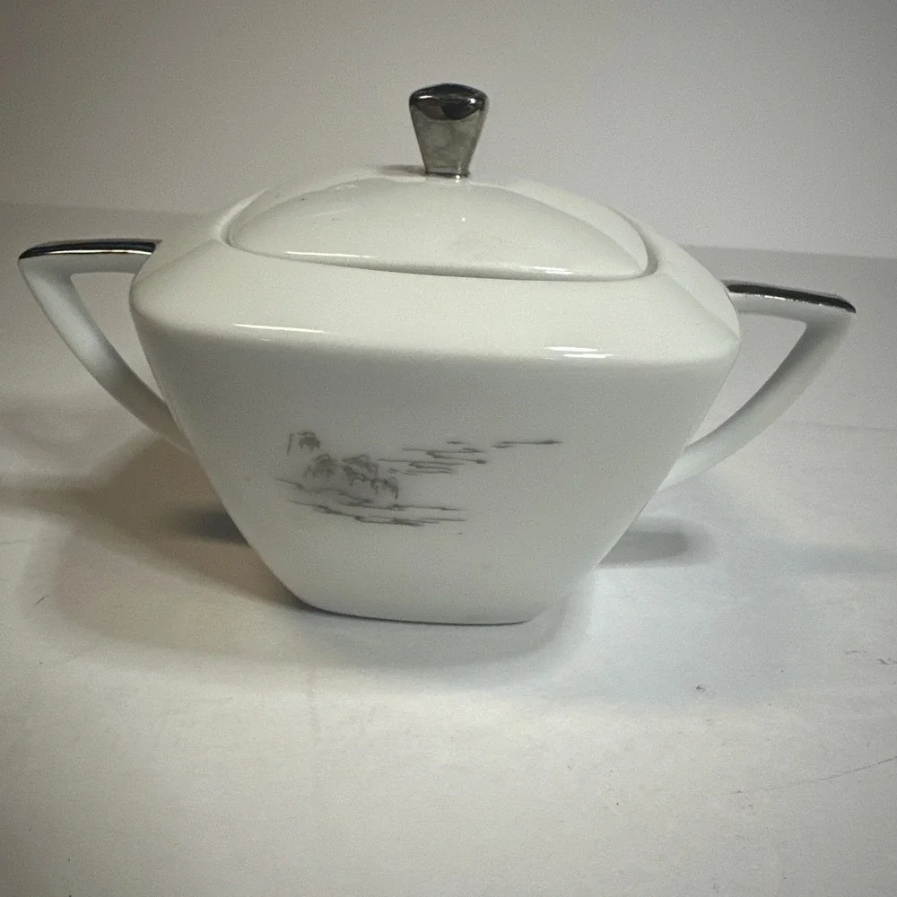 FUKAGAWA ARITA Sugar Bowl Pattern #2151 Hand-Painted Made In Japan